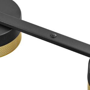 Svítidlo HELL černá/zlatá hliník