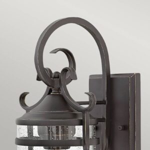 Svítidlo HINKLEY antická černá/čirá hliník/sklo