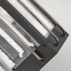 Svítidlo HINKLEY černá/mosaz/čirá hliník/mosaz/sklo