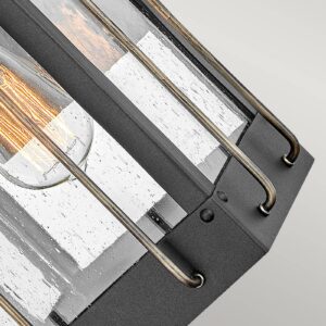 Svítidlo HINKLEY černá/mosaz/čirá hliník/mosaz/sklo