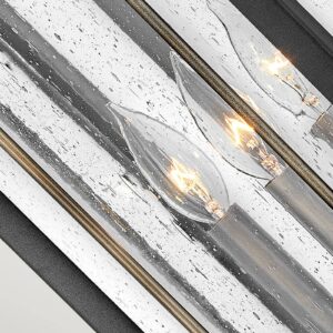 Svítidlo HINKLEY černá/mosaz/čirá hliník/mosaz/sklo