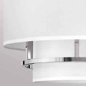 Svítidlo HINKLEY leštěný nikl/bílá Ocel/textil