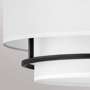 Svítidlo HINKLEY černá/bílá Ocel/textil