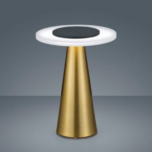 Svítidlo Helestra mosaz matná/černá/bílá satinovaná hliník/akryl