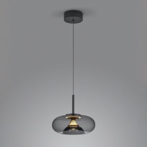 Svítidlo Helestra černá/zlatá/kouřově šedá-transparentní