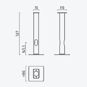 Svítidlo Helestra stříbro Pozinkovaná ocel