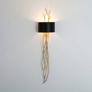 Svítidlo Holländer zlatá/černá Železo/papír/PVC