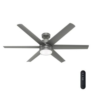 Svítidlo Hunter matná stříbrná/černá ocel/plast/sklo