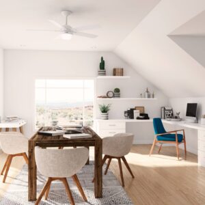 Svítidlo Hunter bílá ocel/MDF/sklo