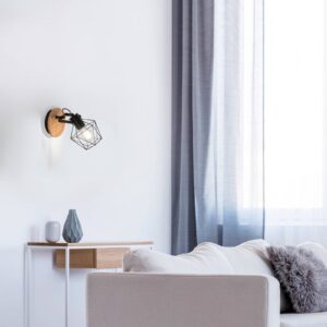 Svítidlo JUST LIGHT. černá/světlé dřevo Železo/dřevo