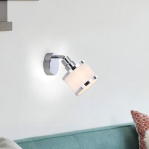 Svítidlo JUST LIGHT. chrom/bílá Železo/PVC/textil