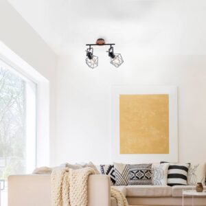 Svítidlo JUST LIGHT. černá/světlé dřevo Železo/dřevo