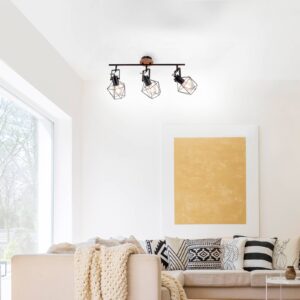 Svítidlo JUST LIGHT. černá/světlé dřevo Železo/dřevo