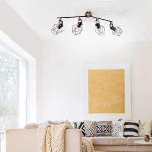 Svítidlo JUST LIGHT. černá/světlé dřevo Železo/dřevo