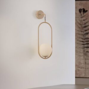 Svítidlo Jupiter béžová/bílá Sklo/kov