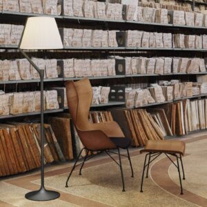 Svítidlo Kartell titanová/bílá hliníkový tlakový odlitek/termoplastický technopolymer/textil