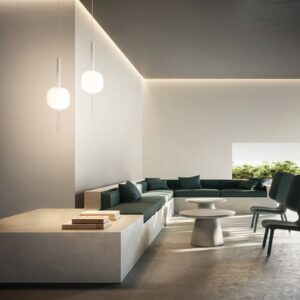 Svítidlo Kundalini bílá kov/foukané sklo