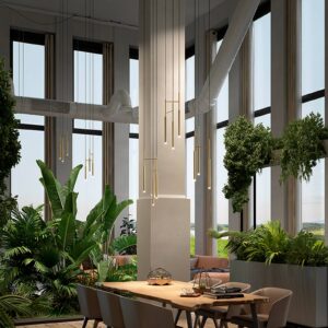 Svítidlo LEDS-C4 satinovaná mosaz Ocel/PMMA