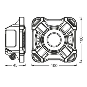 Svítidlo LEDVANCE černá/šedá plast