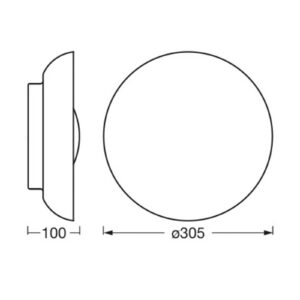 Svítidlo LEDVANCE nikl ocel/sklo
