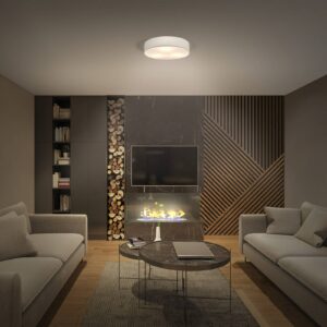 Svítidlo LEDVANCE béžová textil/ocel/PVC