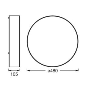 Svítidlo LEDVANCE bílá textil/ocel/PVC