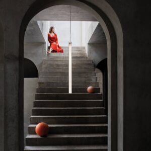 Svítidlo LZF LamPS slonovina dřevěná dýha/foukané borosilikátové sklo/kov