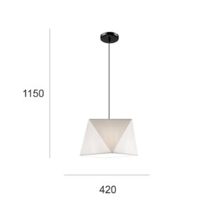 Svítidlo Lamkur černá/bílá ocel/textil