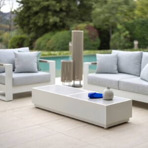 Svítidlo Les Jardins béžová/muškátový oříšek Hliník/teakové dřevo/lano