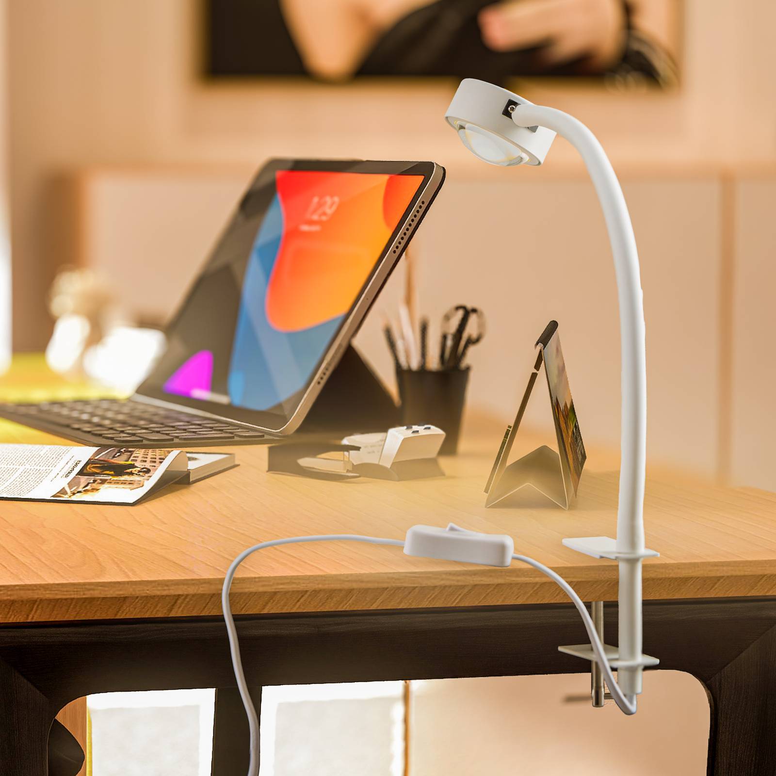 Svítidlo Lindby bílá Železo/plast/sklo