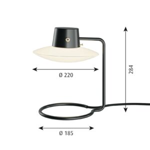 Svítidlo Louis Poulsen černá/opálová kov/sklo