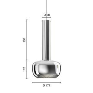 Svítidlo Louis Poulsen chrom Hliník