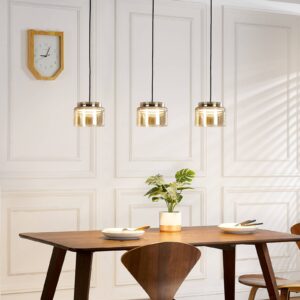 Svítidlo Lucande jantarová/chrom železo/nerezová ocel ocel/sklo