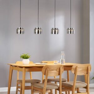 Svítidlo Lucande kouřově šedá/chrom železo/nerezová ocel ocel/sklo