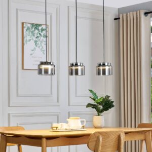 Svítidlo Lucande kouřově šedá/chrom železo/nerezová ocel ocel/sklo