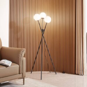 Svítidlo Lucande černá/bílá Kov/sklo