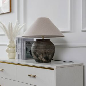 Svítidlo Lucande šedá Textil/keramika