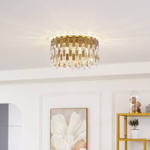 Svítidlo Lucande titanové zlato/transparentní Křišťálové sklo/nerezová ocel