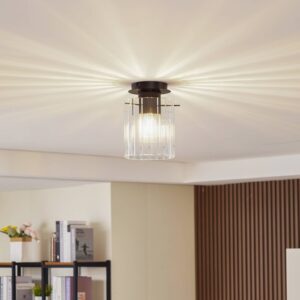 Svítidlo Lucande čirá/černá Sklo/kov