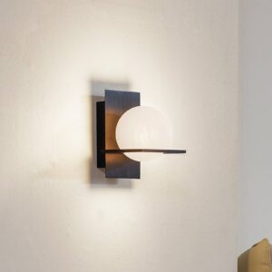 Svítidlo Lucande černá/bílá Kov/sklo