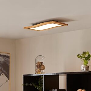 Svítidlo Lucande světlé dřevo/černá/bílá Dřevo/plast/železo