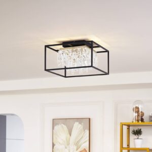 Svítidlo Lucande zlatá/křišťálová/černá Železo/plast