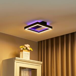 Svítidlo Lucande černá/bílá Kov/plast