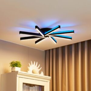 Svítidlo Lucande černá/bílá Kov/plast