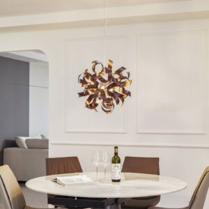 Svítidlo Lucande saténová měď Hliník