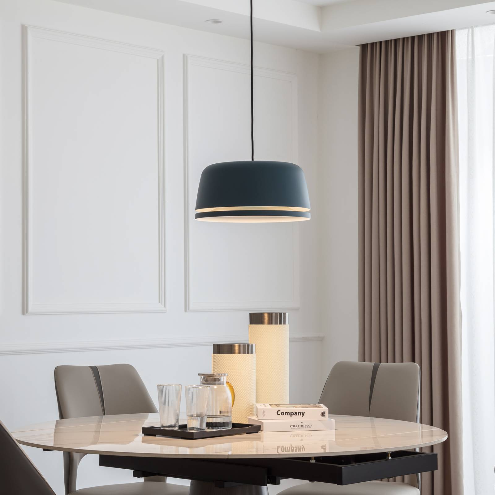 Svítidlo Lucande modrá Hliník