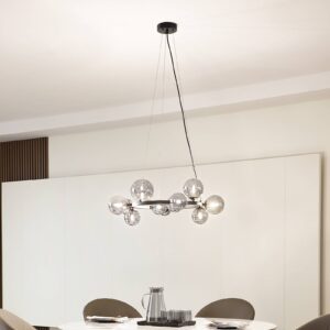 Svítidlo Lucande černá/kouřově šedá Sklo/kov