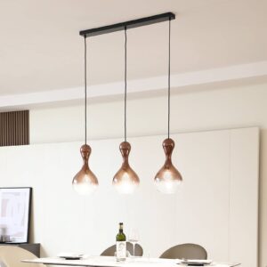 Svítidlo Lucande měděná/černá Sklo/kov