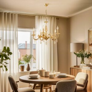 Svítidlo Lucea antická mosaz/čirá kov/sklo