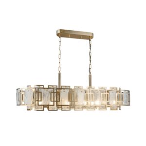 Svítidlo Lucea antická mosaz/bílá kov/sklo